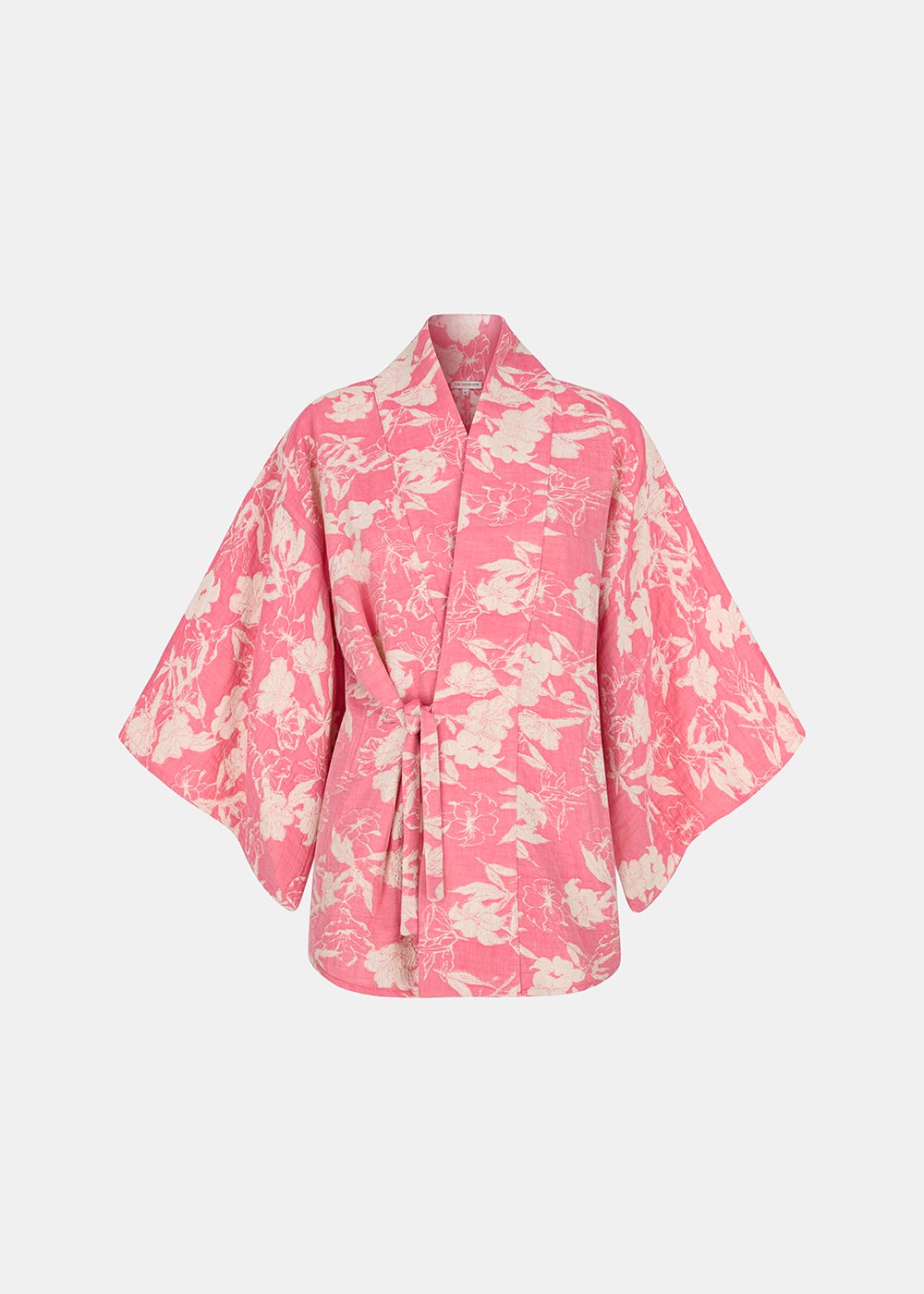 KIMONO DAMSKIE AKIRA ŻAKARDOWE RÓŻOWE