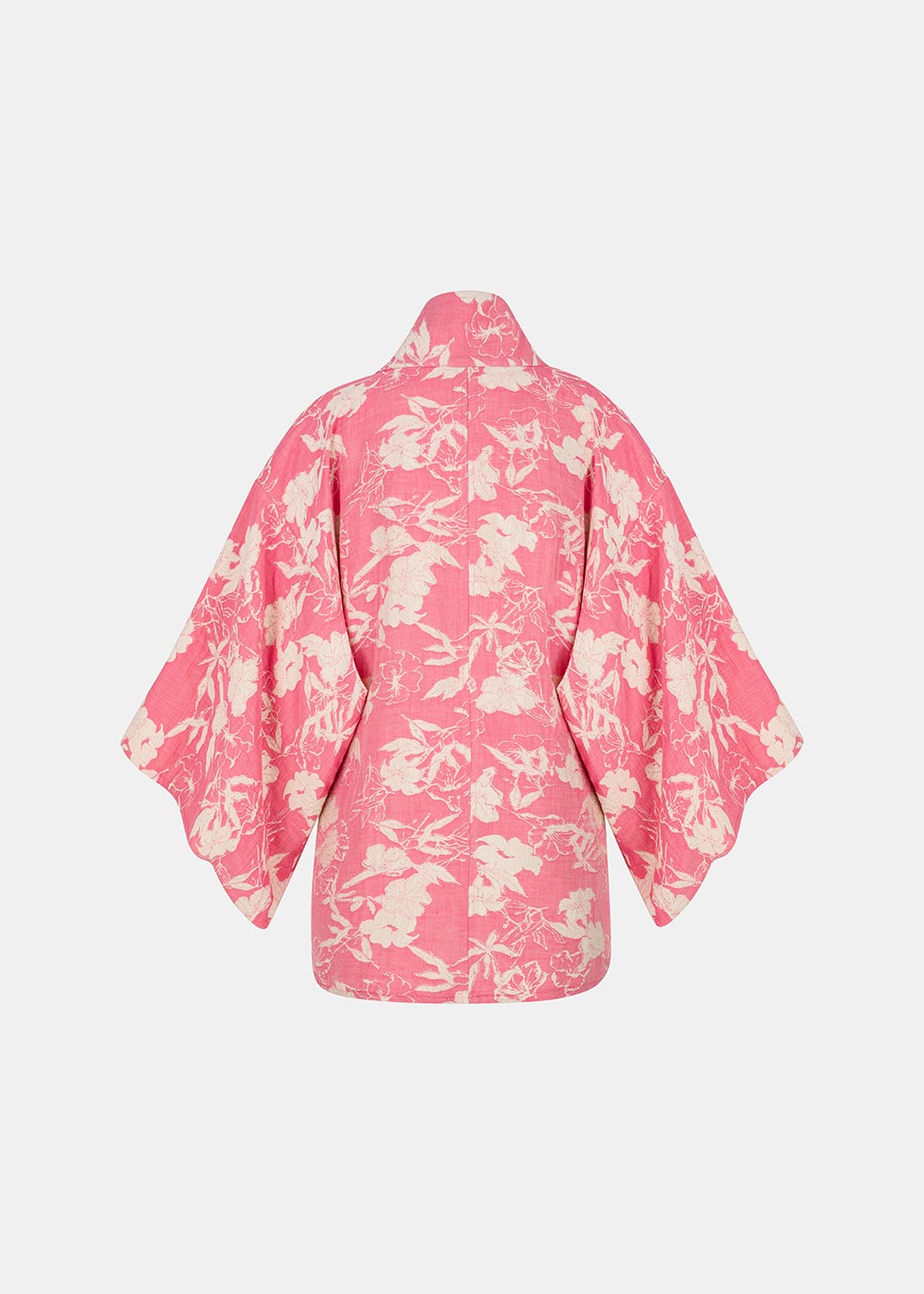 KIMONO DAMSKIE AKIRA ŻAKARDOWE RÓŻOWE